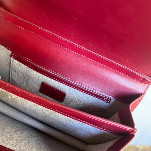 All Black Brand Crossbody Burgundy Leather Bag Handbag - Picture 6 of 8